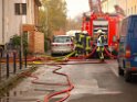 Feuer 3 Reihenhaus komplett ausgebrannt Koeln Poll Auf der Bitzen P246